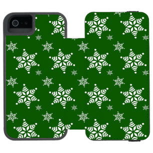 Coque-portefeuille iPhone 5 Incipio Watson™ Motif Flocon de Neige, Flocons de Neige Blancs, Ne
