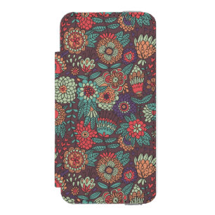 Coque-portefeuille iPhone 5 Incipio Watson™ Motif floral coloré dans le style de bande
