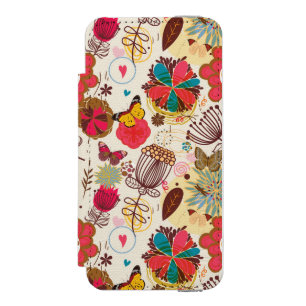 Coque-portefeuille iPhone 5 Incipio Watson™ Motif floral dans le rétro style 4