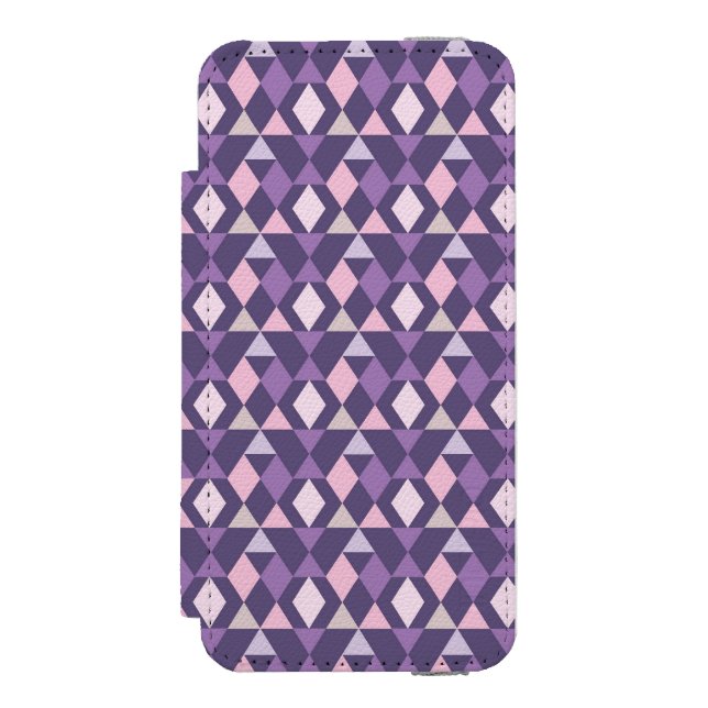 Coque Portefeuille Incipio Pour iPhone Motif géométrique arabe pourpre (Folio Devant)