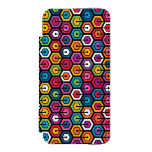 Coque-portefeuille iPhone 5 Incipio Watson™ Motif géométrique coloré avec des hexagones