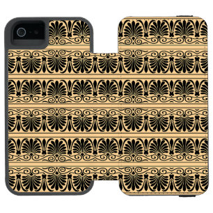 Coque-portefeuille iPhone 5 Incipio Watson™ Motif grec méditerranéen arabe Brown