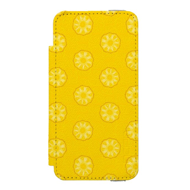 Coque Portefeuille Incipio Pour iPhone Motif jaune de tranches d'ananas (Folio Devant)