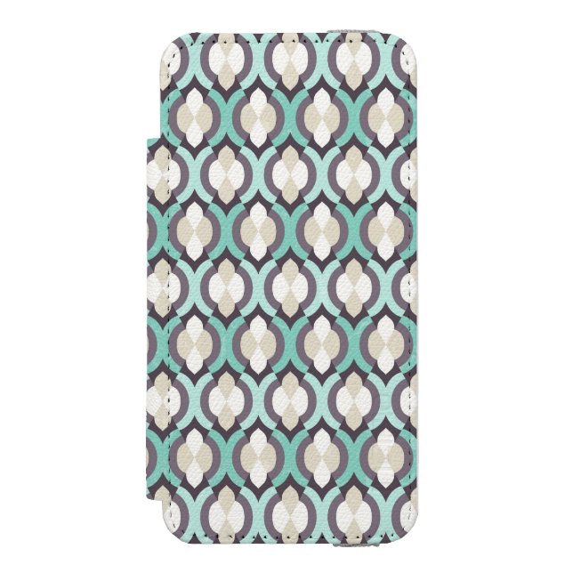 Coque Portefeuille Incipio Pour iPhone Motif marocain de turquoise (Folio Devant)