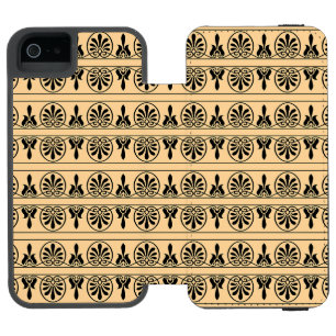 Coque-portefeuille iPhone 5 Incipio Watson™ Motif méditerranéen grec Arabesque Brown