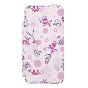 Coque-portefeuille iPhone 5 Incipio Watson™ motif montrant les animaux vintages de bébé