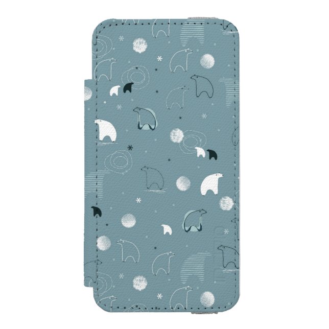 Coque Portefeuille Incipio Pour iPhone motif montrant un polaire mignon (Folio Devant)