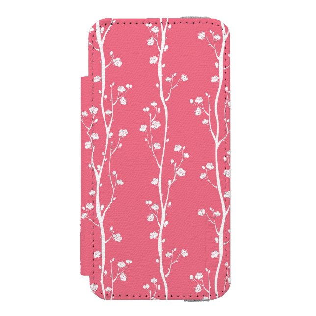 Coque Portefeuille Incipio Pour iPhone Motif oriental de fleur de prune (Folio Devant)