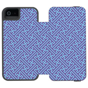 Coque-portefeuille iPhone 5 Incipio Watson™ Motif Sayagata, Japonais, Violet et Bleu