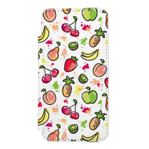 Coque-portefeuille iPhone 5 Incipio Watson™ motif tiré par la main de fruits