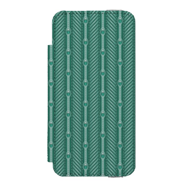 Coque Portefeuille Incipio Pour iPhone Motif turquoise ornemental (Folio Devant)