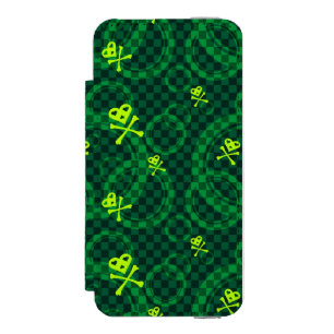 Coque-portefeuille iPhone 5 Incipio Watson™ Motif vert d'Emo avec des cercles