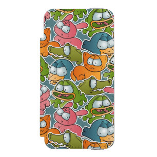 Coque-portefeuille iPhone 5 Incipio Watson™ Motif vintage avec des animaux de bande dessinée