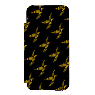 Coque-portefeuille iPhone 5 Incipio Watson™ Motifs d'aigle doré vintage noir mignon