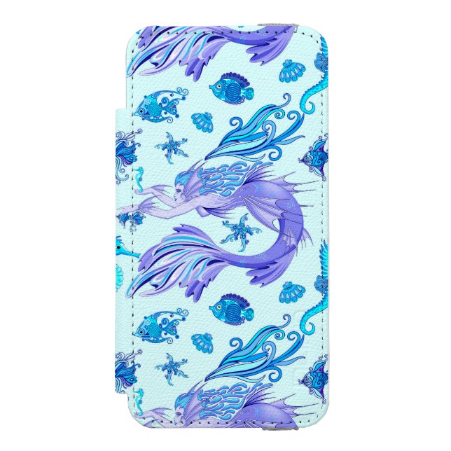 Coque Portefeuille Incipio Pour iPhone Mystic Fairy Purple Créature Carreaux en céramique (Folio Devant)