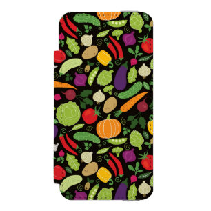 Coque-portefeuille iPhone 5 Incipio Watson™ Nourriture sur un arrière - plan noir