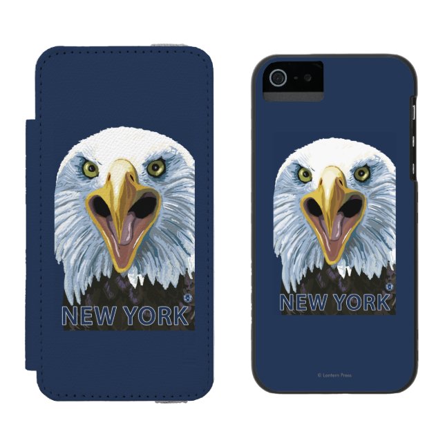 Coque Portefeuille Incipio Pour iPhone Nouvelle de YorkEagle fin (Côté par côté)