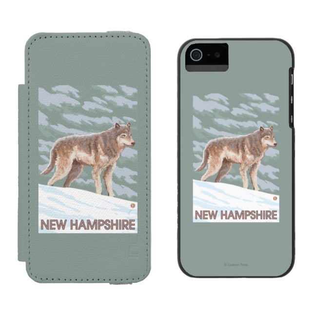 Coque Portefeuille Incipio Pour iPhone Nouvelle scène de HampshireWolf (Côté par côté)
