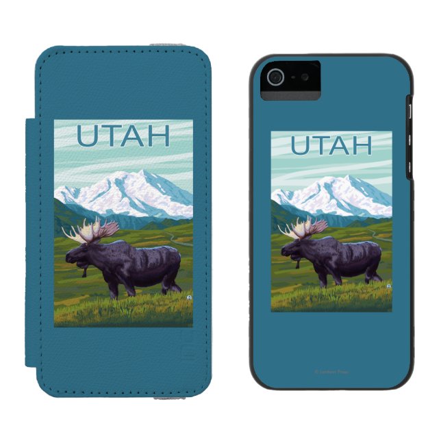 Coque Portefeuille Incipio Pour iPhone Orignaux avec MountainUtah (Côté par côté)