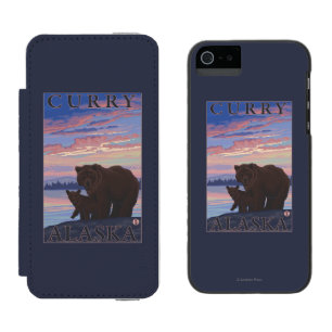 Coque-portefeuille iPhone 5 Incipio Watson™ Ours et CUB - cari, Alaska