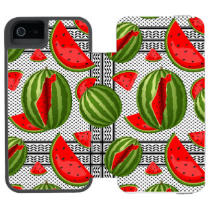 Coque-portefeuille iPhone 5 Incipio Watson™ Pastèque Palestine - Slice