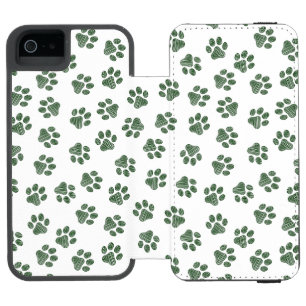 Coque-portefeuille iPhone 5 Incipio Watson™ Patrouilles de Doodle, Paws de Chien, Paws Vertes
