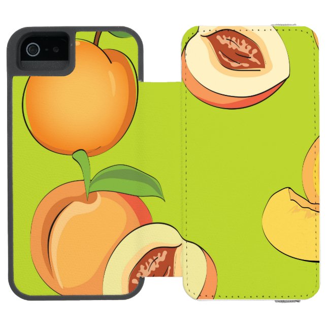 Coque Portefeuille Incipio Pour iPhone Peach Pattern 4 (Folio Ouvert)