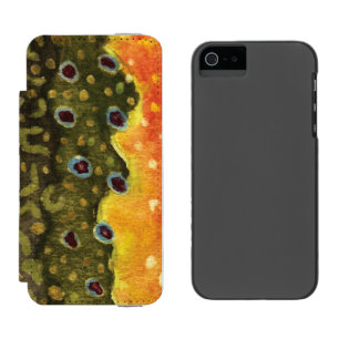 Coque-portefeuille iPhone 5 Incipio Watson™ Pêche à la mouche à la truite broyée