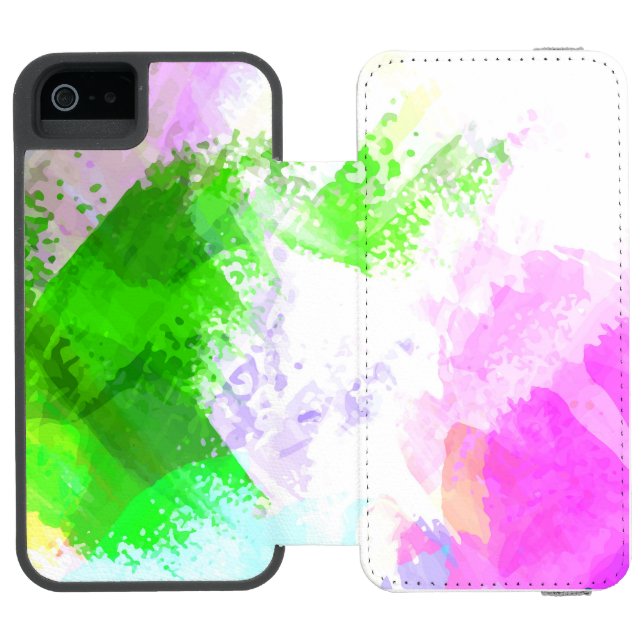 Coque Portefeuille Incipio Pour iPhone peinture Abstraite à l'aquarelle (Folio Ouvert)