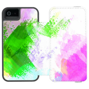 Coque-portefeuille iPhone 5 Incipio Watson™ Peinture aquarelle abstraite