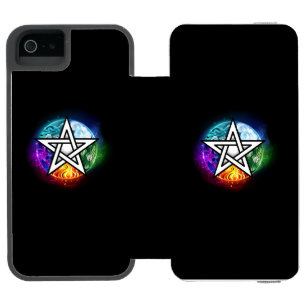 Coque-portefeuille iPhone 5 Incipio Watson™ pentagramme wiccan