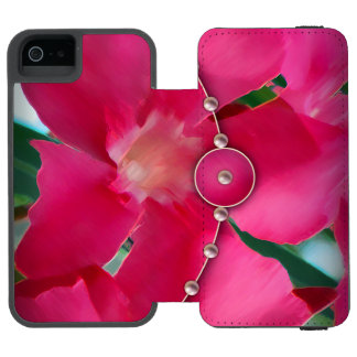Coque-portefeuille iPhone 5 Incipio Watson™ Pétales et perles roses