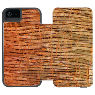 Coque-portefeuille iPhone 5 Incipio Watson™ Photo tropicale de nature d'écorce d'arbre