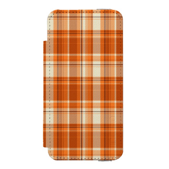 Coque Portefeuille Incipio Pour iPhone Plaid orange (Folio Devant)