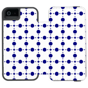Coque-portefeuille iPhone 5 Incipio Watson™ Points bleus de marine, Motif à pois, Pois