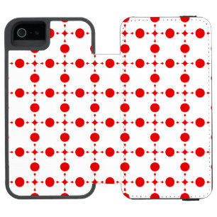 Coque-portefeuille iPhone 5 Incipio Watson™ Points rouges, Motif à pois, Pois, Pointillé