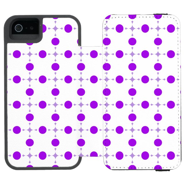 Coque Portefeuille Incipio Pour iPhone Points violets, Motif à pois, Points, Pointillé (Folio Ouvert)