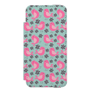 Coque-portefeuille iPhone 5 Incipio Watson™ Polka Dot Birds and Flowers