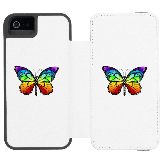 Coque Portefeuille Incipio Pour iPhone Rainbow butterfly Monarch (Folio Ouvert)