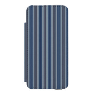 Coque-portefeuille iPhone 5 Incipio Watson™ rayures grises et de denim