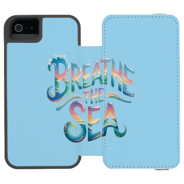Coque Portefeuille Incipio Pour iPhone Respire la mer (Folio Ouvert)