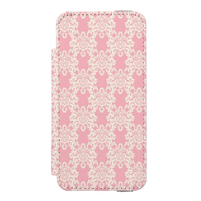 Coque Portefeuille Incipio Pour iPhone Rétro damassé florale (Folio Devant)