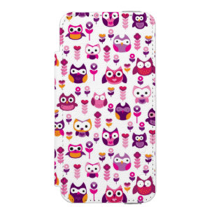 Coque-portefeuille iPhone 5 Incipio Watson™ rétro motif coloré d'oiseau de hibou