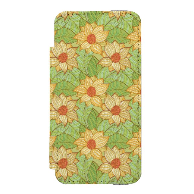 Coque Portefeuille Incipio Pour iPhone Rétro motif de magnolia (Folio Devant)