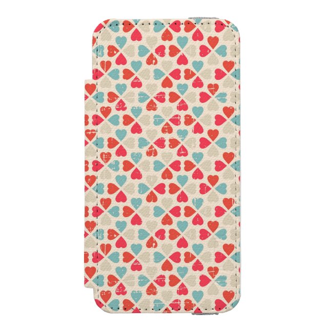 Coque Portefeuille Incipio Pour iPhone Rétro motif de Saint-Valentin (Folio Devant)