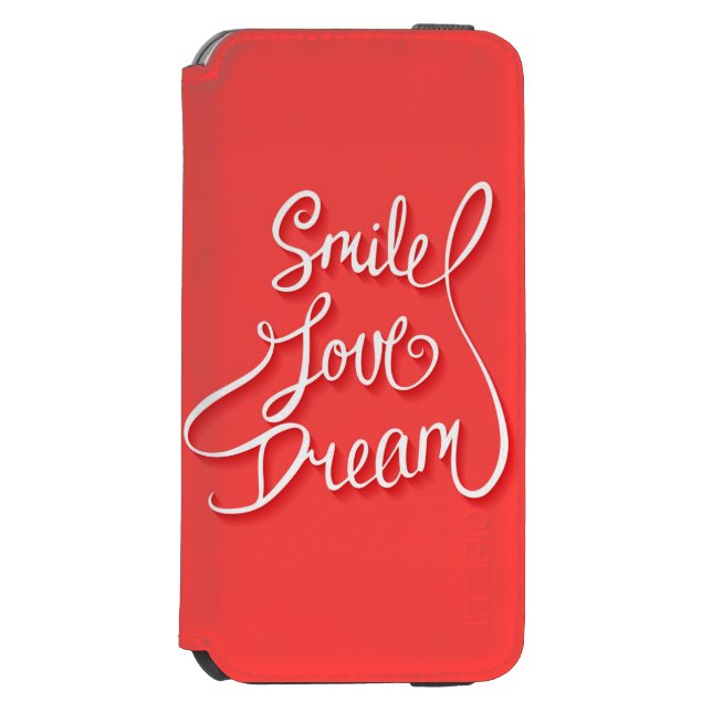 Coque Portefeuille Incipio Pour iPhone Rêve d'amour de sourire (Folio Devant)