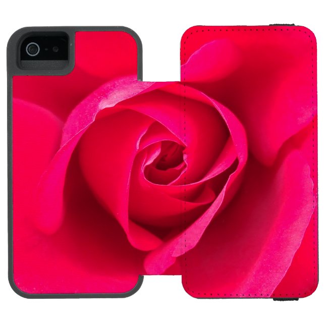 Coque Portefeuille Incipio Pour iPhone Rose rouge romantique v2 (Folio Ouvert)