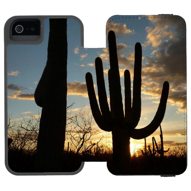 Coque Portefeuille Incipio Pour iPhone Saguaro Sunset II Arizona (Folio Ouvert)