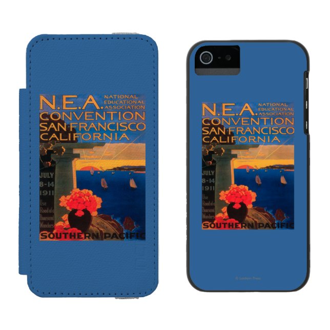 Coque Portefeuille Incipio Pour iPhone San Francisco, convention de CaliforniaN.E.A. (Côté par côté)