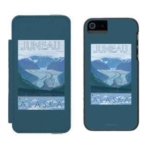 Coque-portefeuille iPhone 5 Incipio Watson™ Scène de glacier - Juneau, Alaska